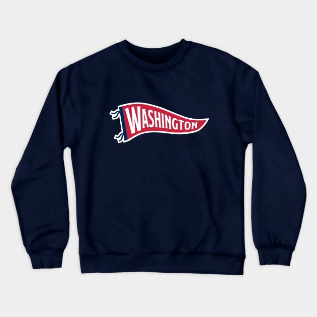 Washington Pennant - Navy Crewneck Sweatshirt by KFig21